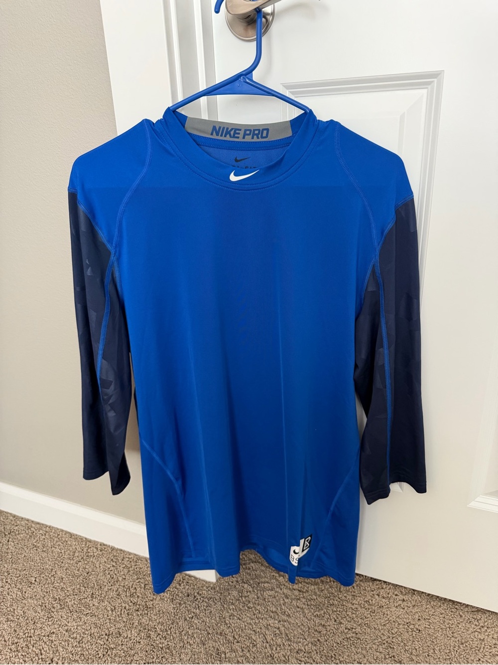 Nike Pro Long Sleeve Compression Shirt in Royal Blue and Navy